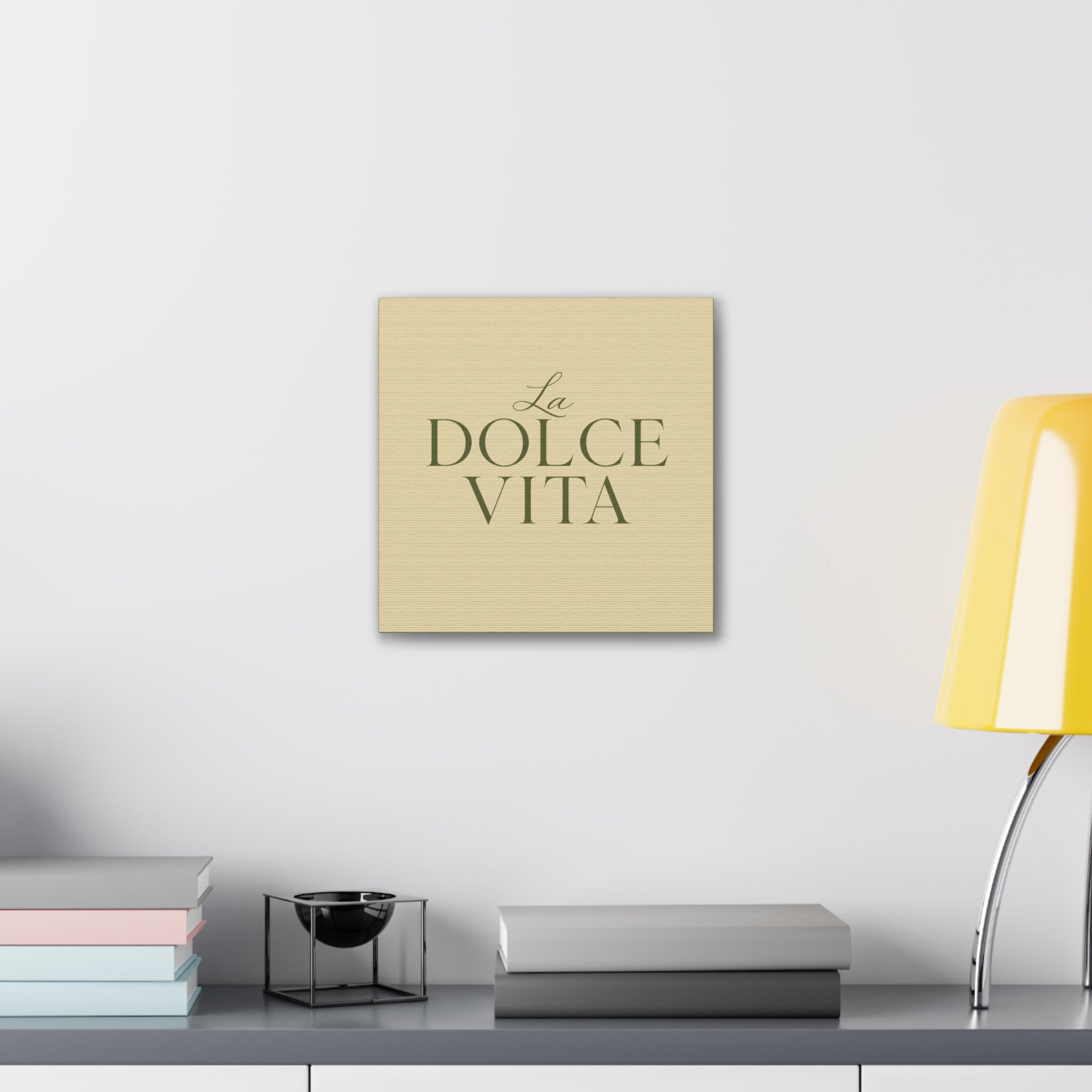 La Dolce Vita Canvas Wall Art — Elegant Italian Phrase Stretched Canvas - Creations by Chris and Carlos