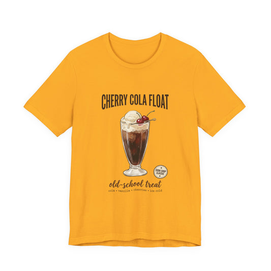 Cherry Cola Float Tee | Retro Soda, Summer Fruit Drink Illustration - Creations by Chris and Carlos