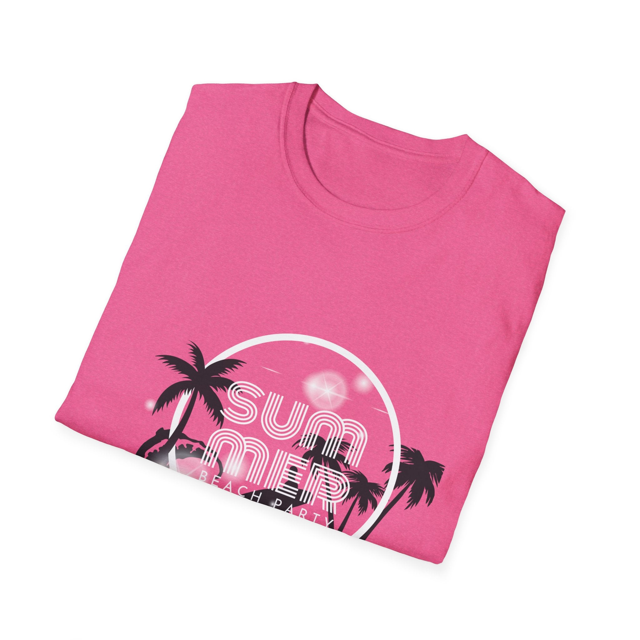 Surfer Palm Beach T-Shirt — Tropical Wave & Palm Trees Graphic Tee - Creations by Chris and Carlos