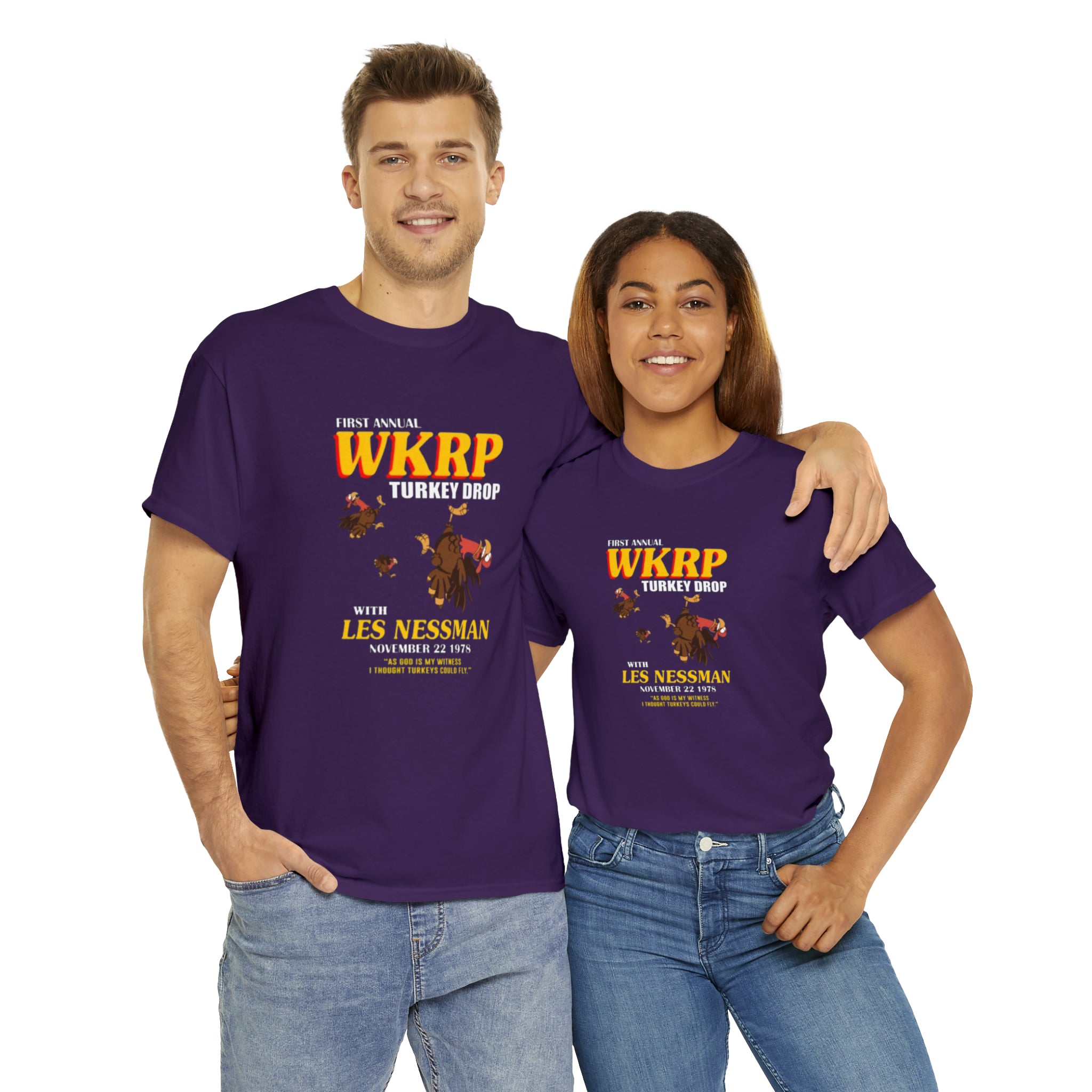 WKRP 70's TV Show- Unisex Heavy Cotton T-Shirt - Creations by Chris and Carlos