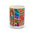 Morning Person? Not Until Coffee. Accent Rim Coffee Mug — Retro Floral Pop Art (11oz/15oz)