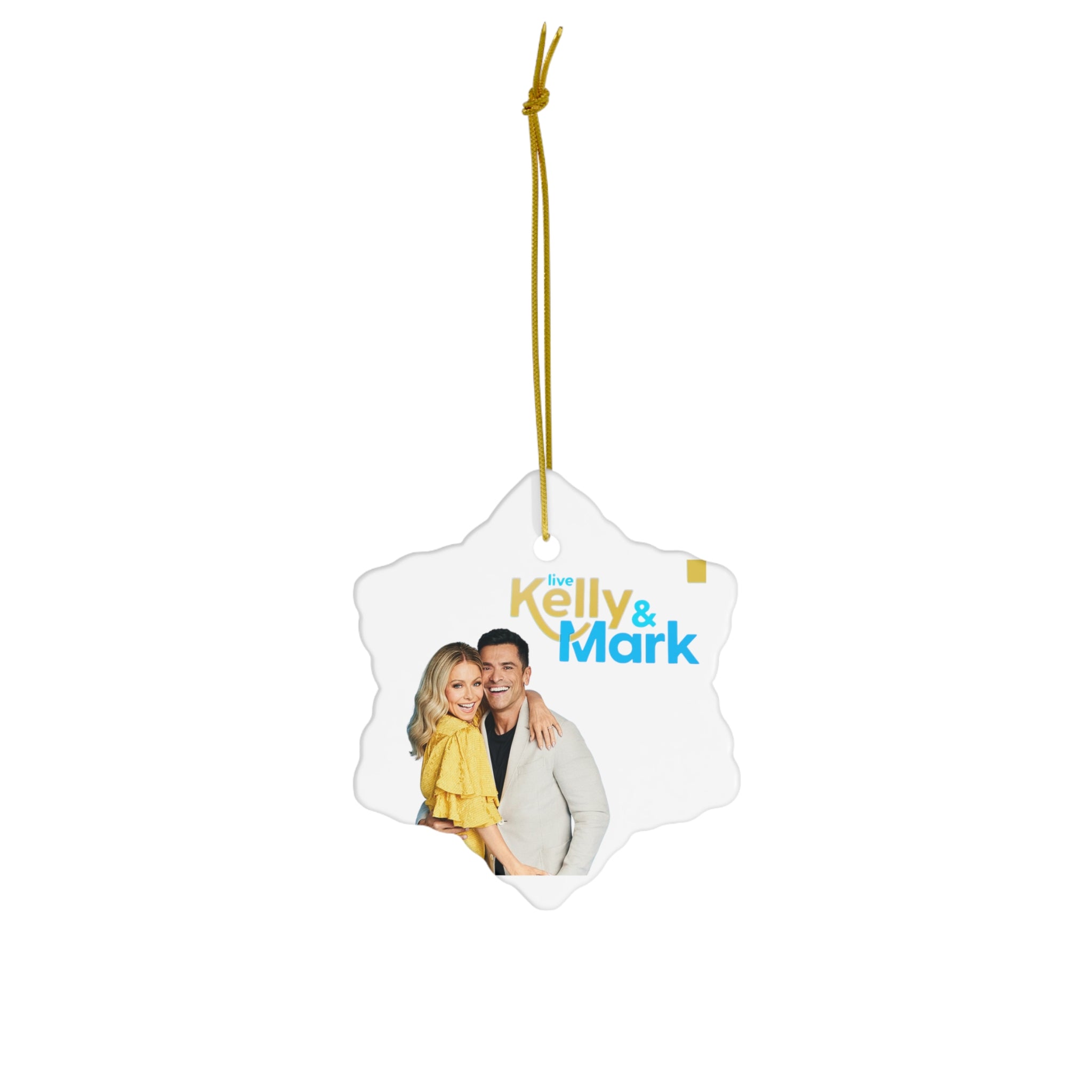 Live Kelly and Mark- Ceramic Ornament, 4 Shapes - Creations by Chris and Carlos