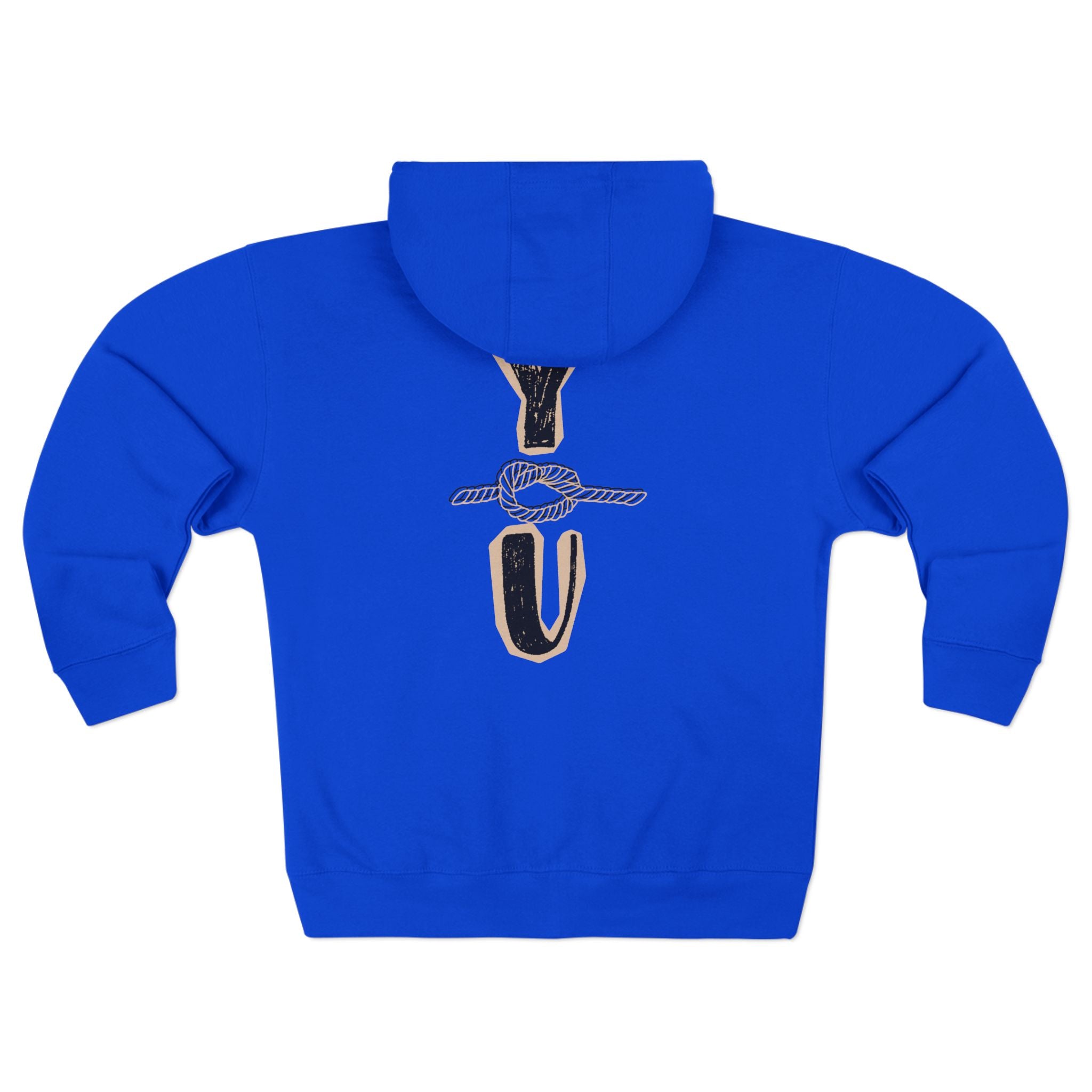 Y KNOT U Rope Knot Anchor Zip Hoodie — Nautical Graphic Unisex Zip-Up - Creations by Chris and Carlos