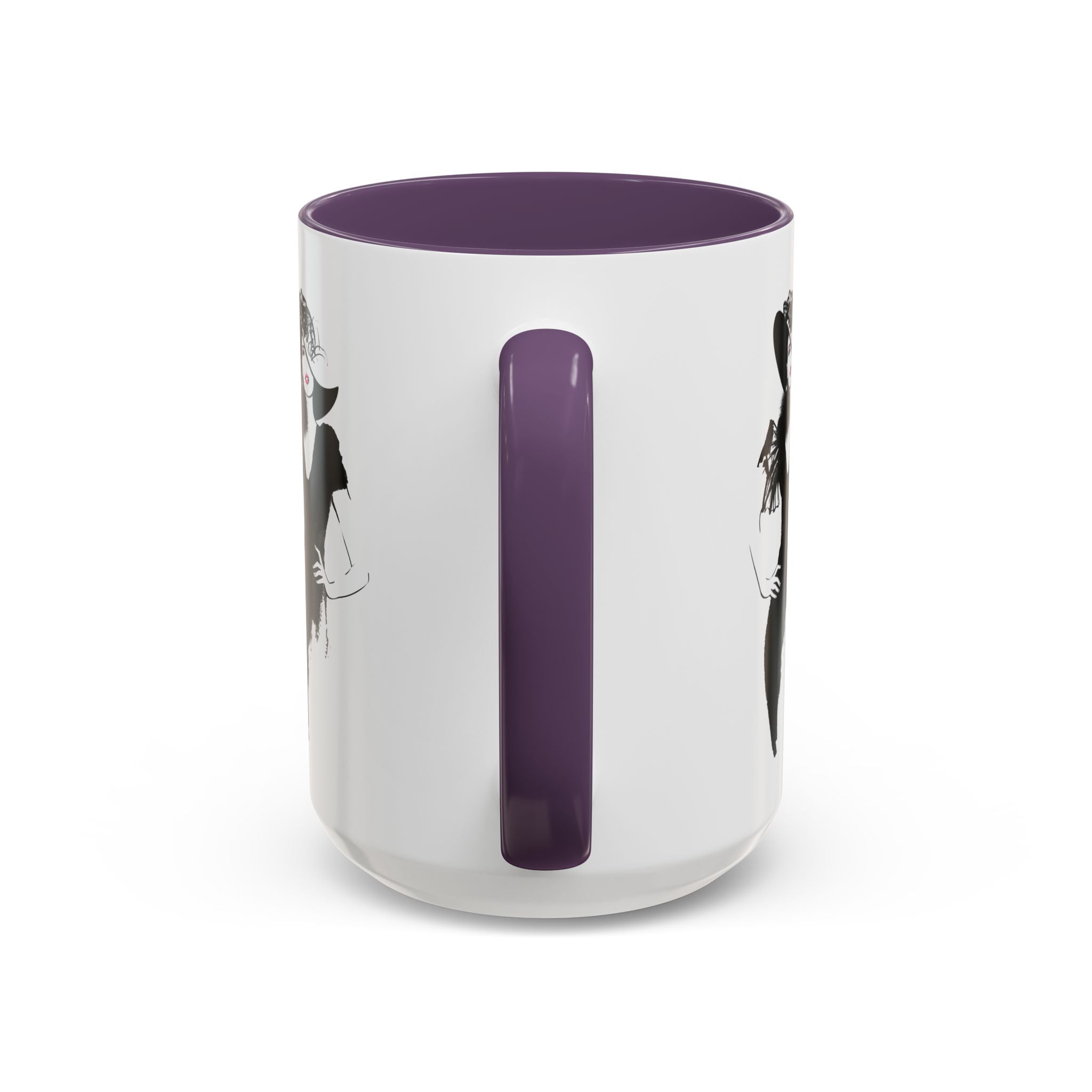 Elegant Lady Fashion Coffee Mug – Vintage Chic Black & White Accent - Creations by Chris and Carlos
