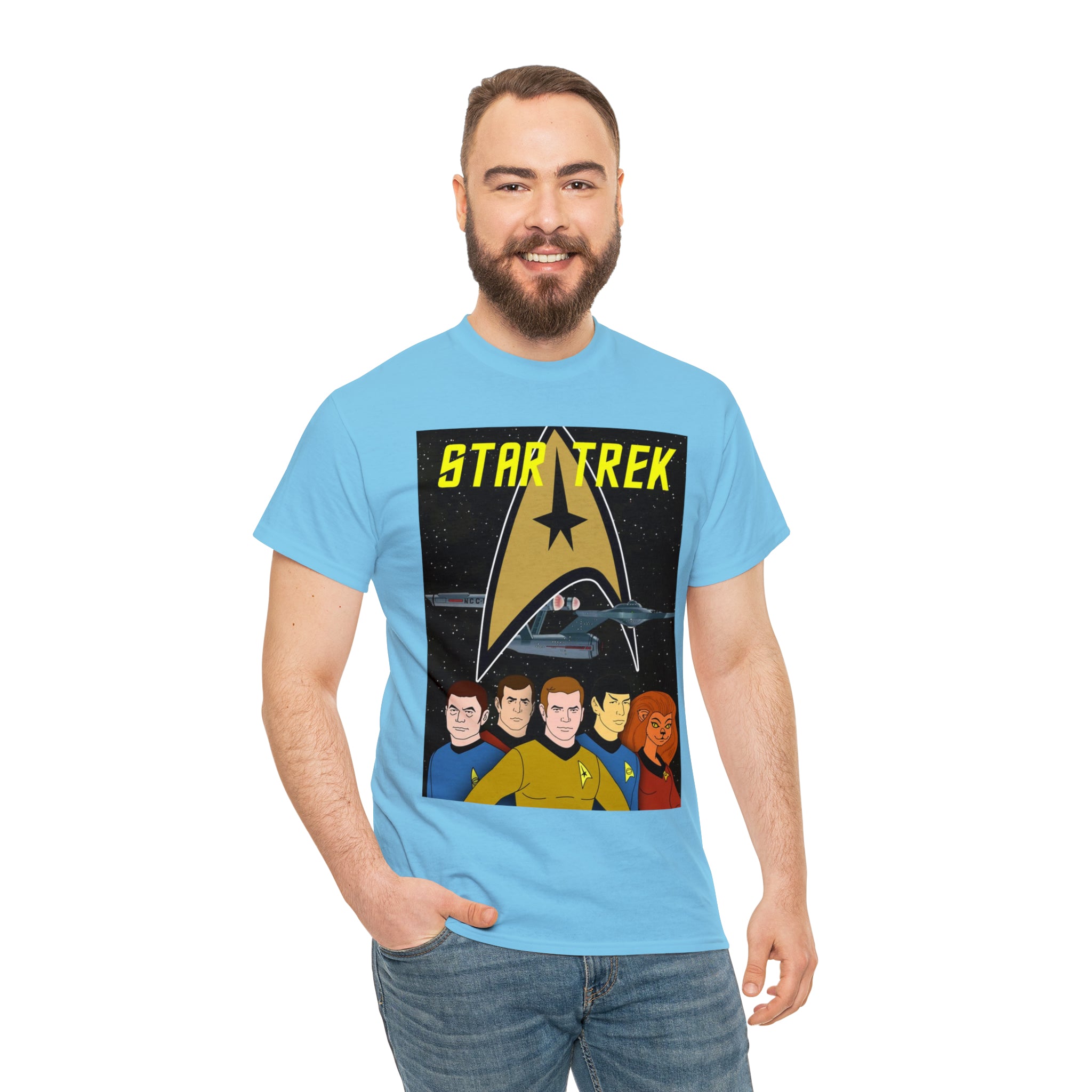 Star Trek Cartoon- Unisex Heavy Cotton T-Shirt - Creations by Chris and Carlos