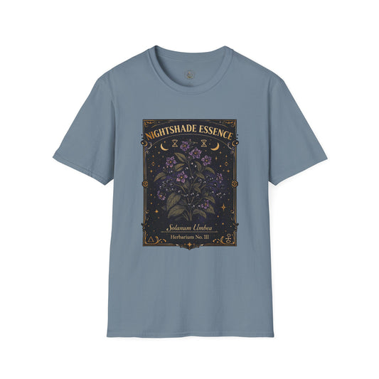 Old Soul Apothecary Nightshade Essence T-Shirt — Botanical Moonlight Graphic Tee - Creations by Chris and Carlos