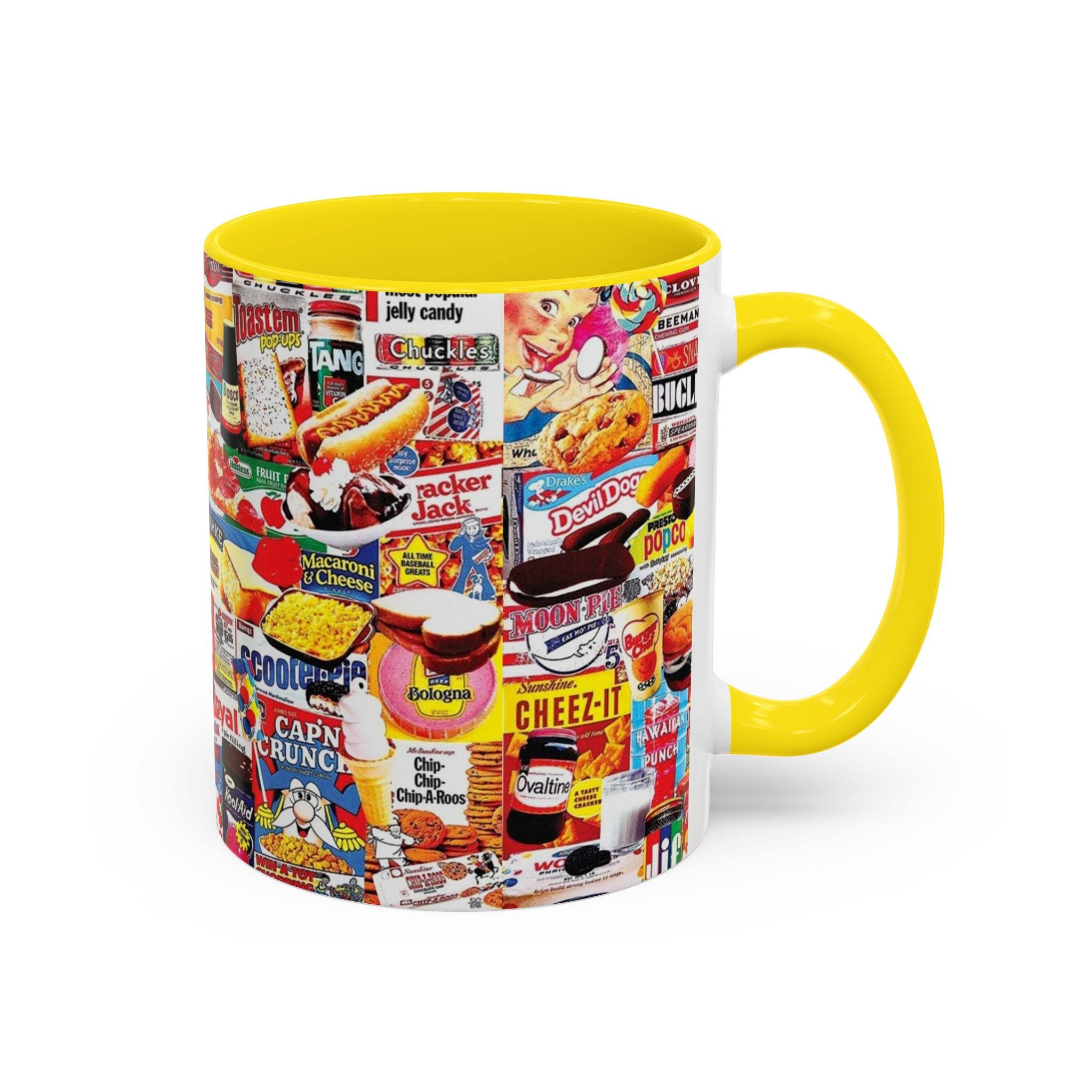 Vintage Snack Packaging Collage Coffee Mug (11/15oz) - Creations by Chris and Carlos