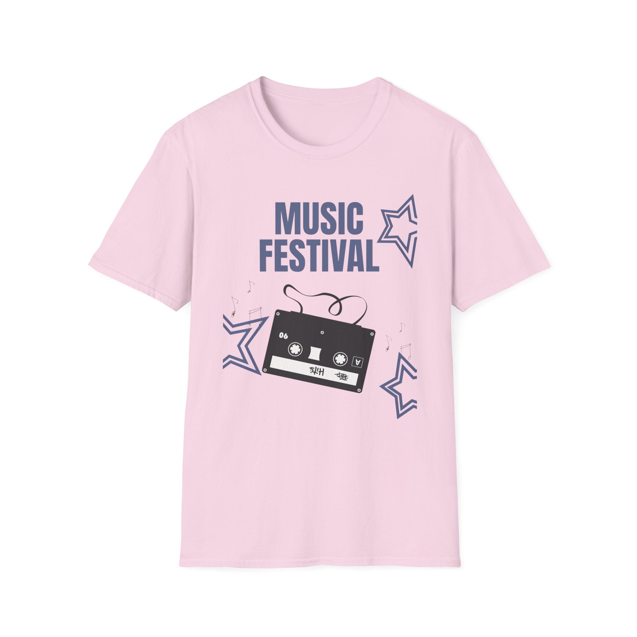 Music Festival Cassette T-Shirt — Retro Tape Graphic Tee for Concerts & Events - Creations by Chris and Carlos
