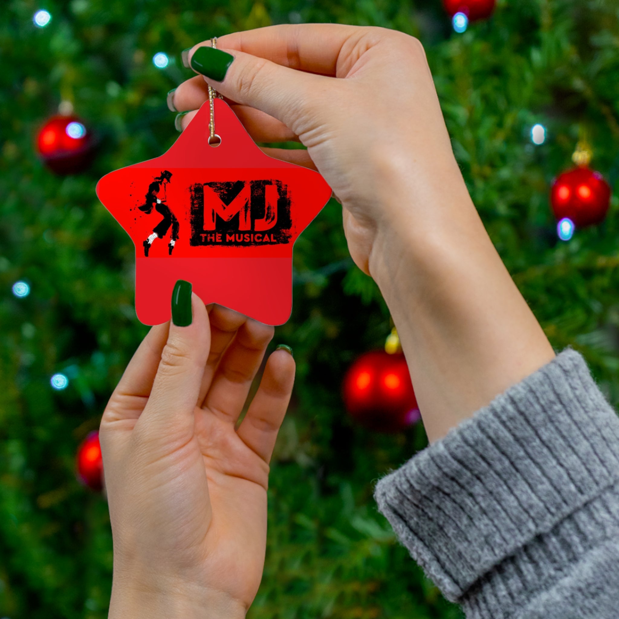 MJ The Musical- Ceramic Ornament, 4 Shapes - Creations by Chris and Carlos