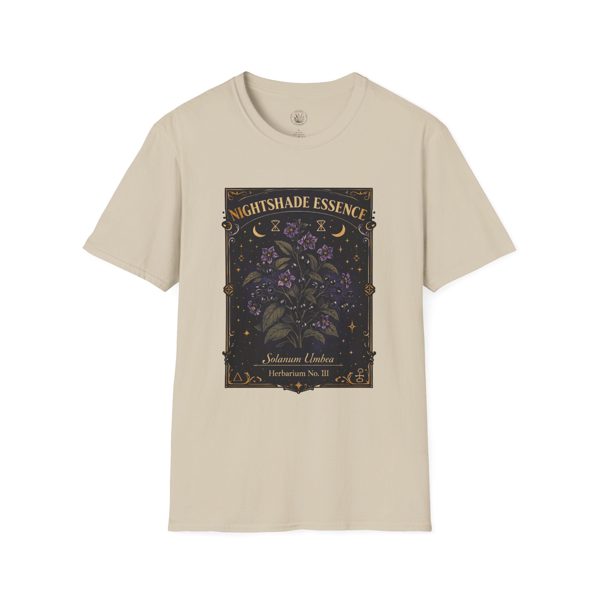 Old Soul Apothecary Nightshade Essence T-Shirt — Botanical Moonlight Graphic Tee - Creations by Chris and Carlos