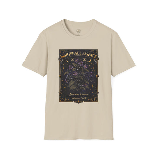 Old Soul Apothecary Nightshade Essence T-Shirt — Botanical Moonlight Graphic Tee - Creations by Chris and Carlos