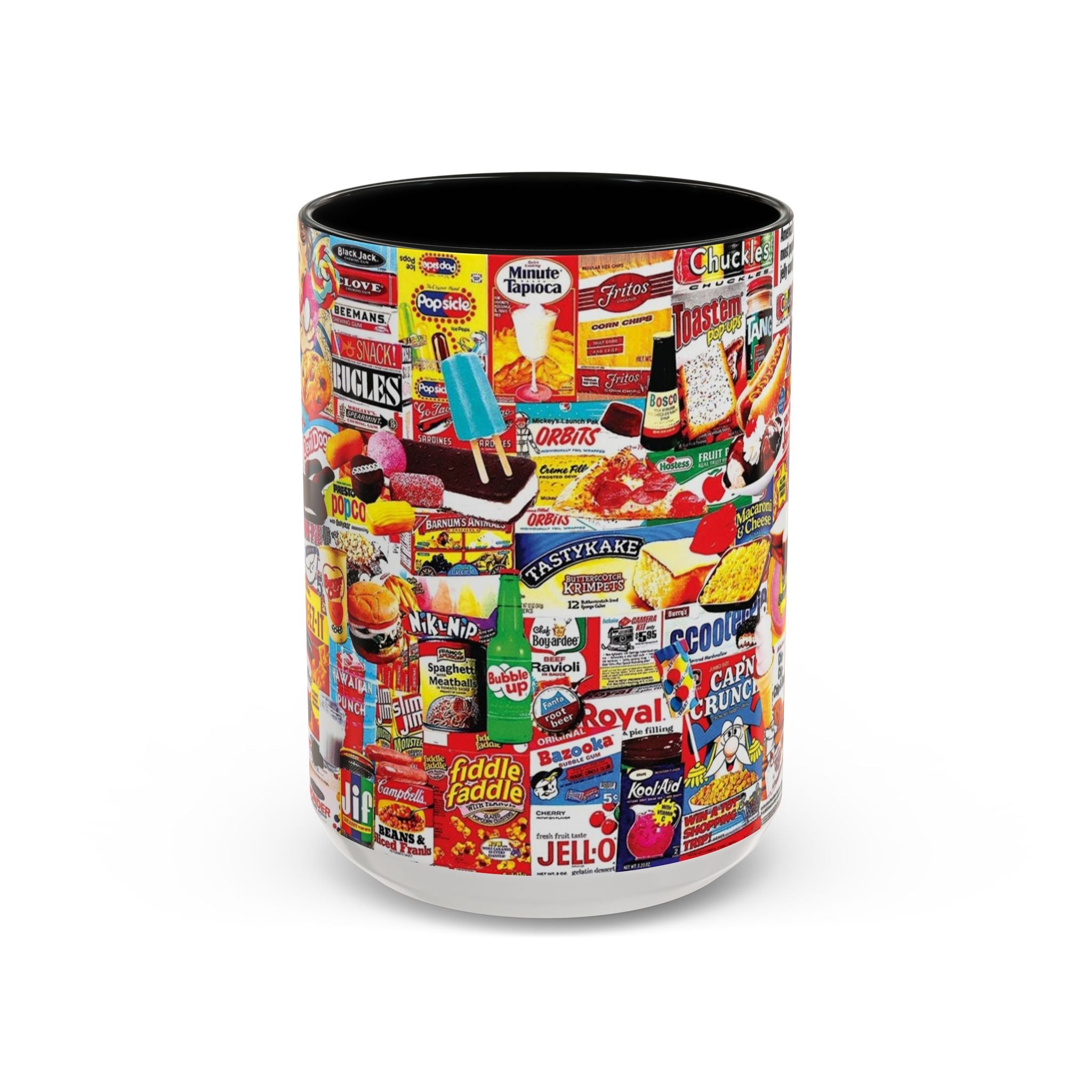 Vintage Snack Packaging Collage Coffee Mug (11/15oz) - Creations by Chris and Carlos
