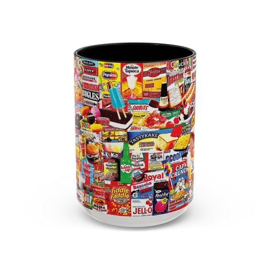 Vintage Snack Packaging Collage Coffee Mug (11/15oz) - Creations by Chris and Carlos