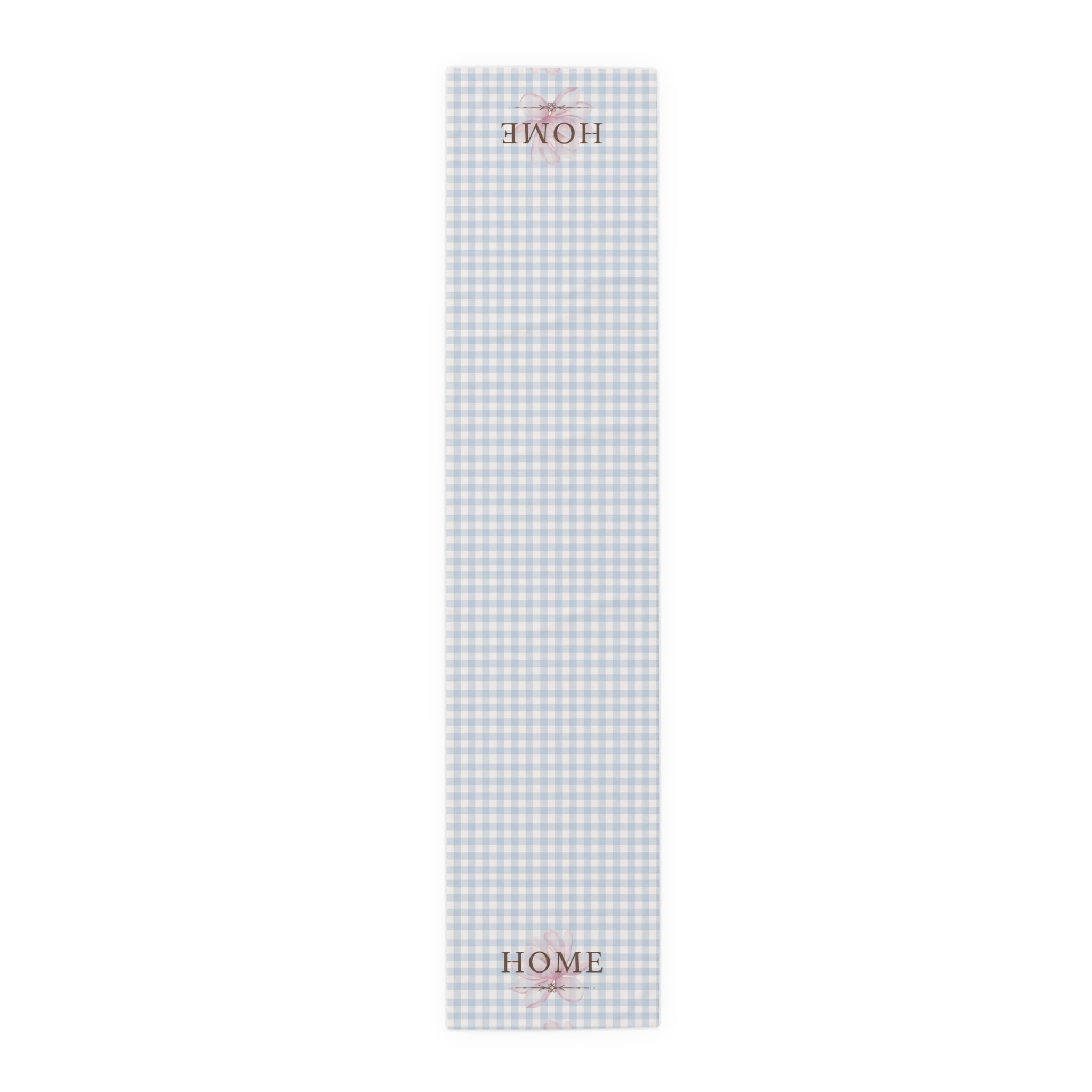Farmhouse Gingham Table Runner — "Home" Cotton-Blend Decor - Creations by Chris and Carlos