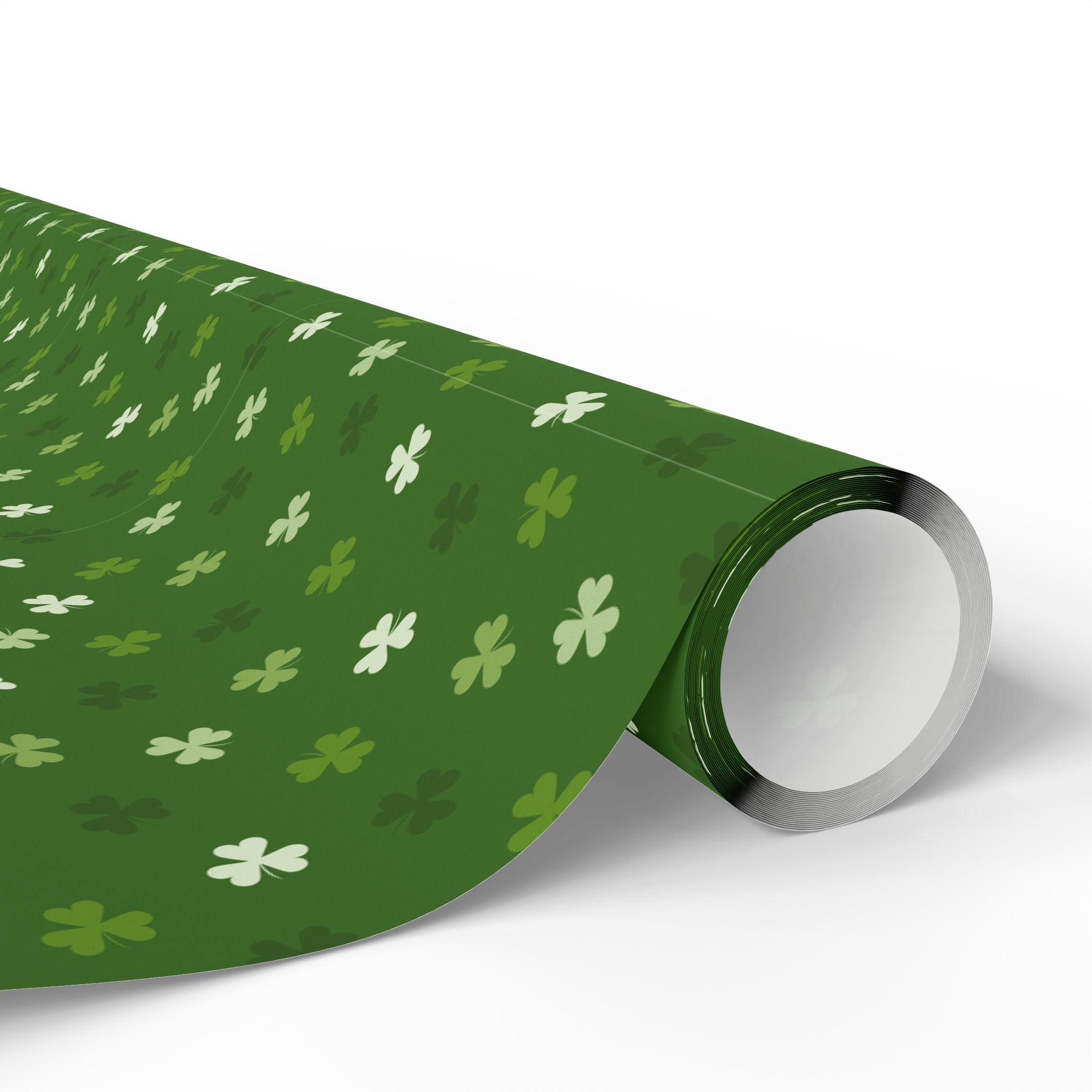 Shamrock Green Wrapping Paper Roll – Clover Pattern Gift Wrap for St. Patrick’s Day - Creations by Chris and Carlos