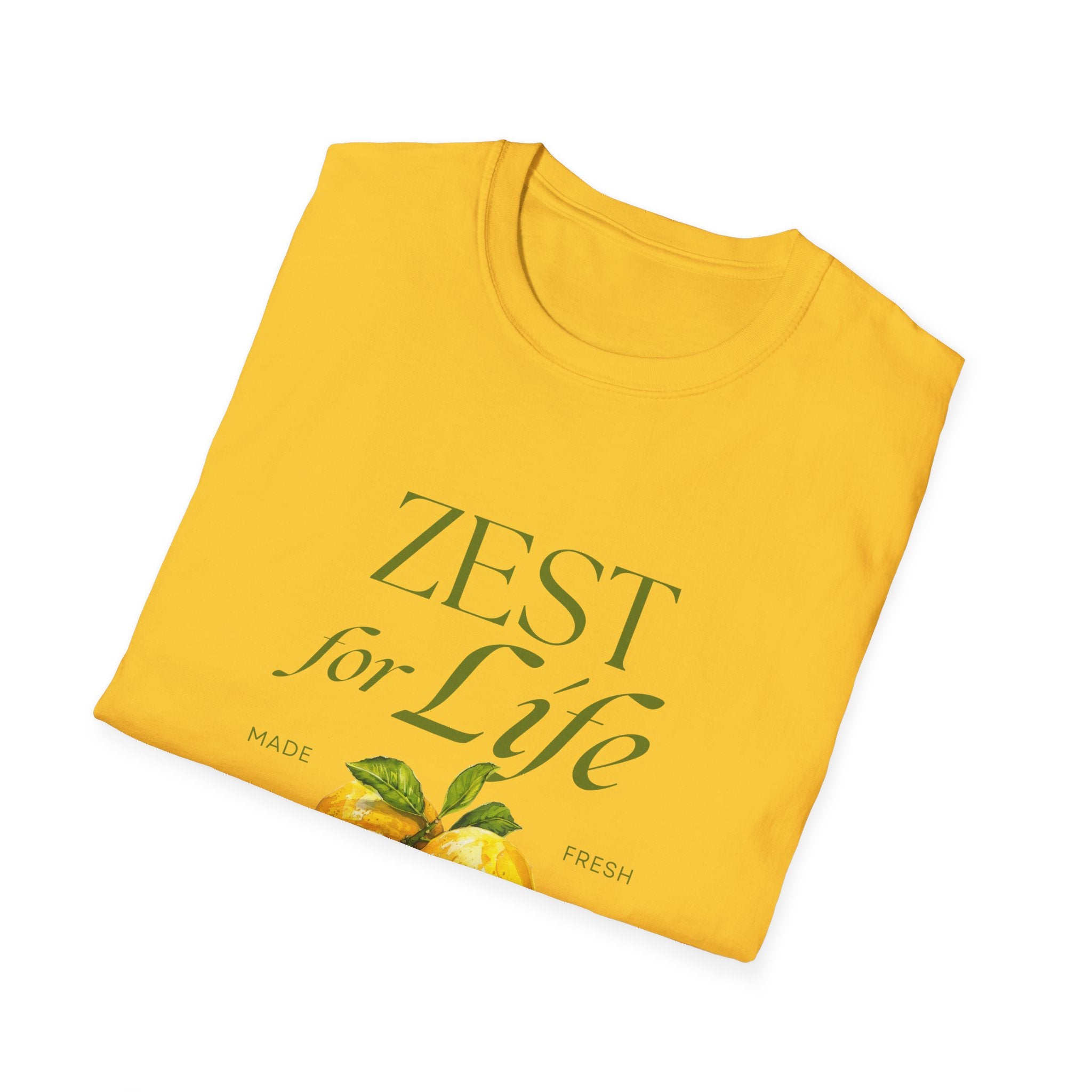 Zest for Life Lemon T-Shirt — Citrus Soul Graphic Tee - Creations by Chris and Carlos