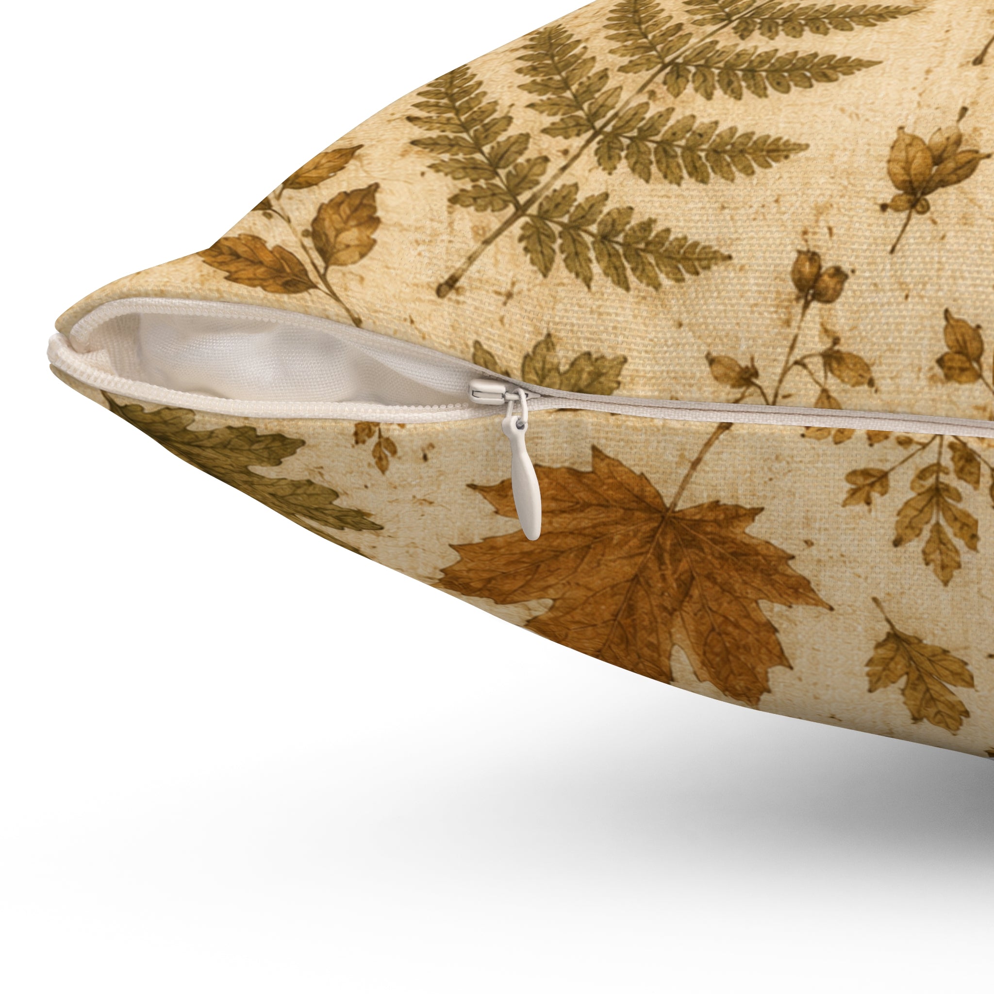 Old Soul Harvest™ Pressed Autumn Leaves Throw Pillow - Throw Pillow from Old Soul Harvest Campfire Circle