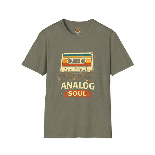 Analog Soul Cassette T-Shirt — Retro Music Vintage Tape Tee - Creations by Chris and Carlos