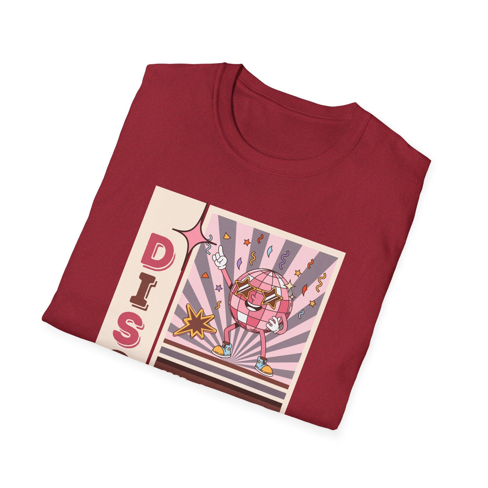 Disco Party T-Shirt — Retro 70s Vinyl Night Poster Tee ("DISCO" 20 February 5PM–11PM) - Creations by Chris and Carlos