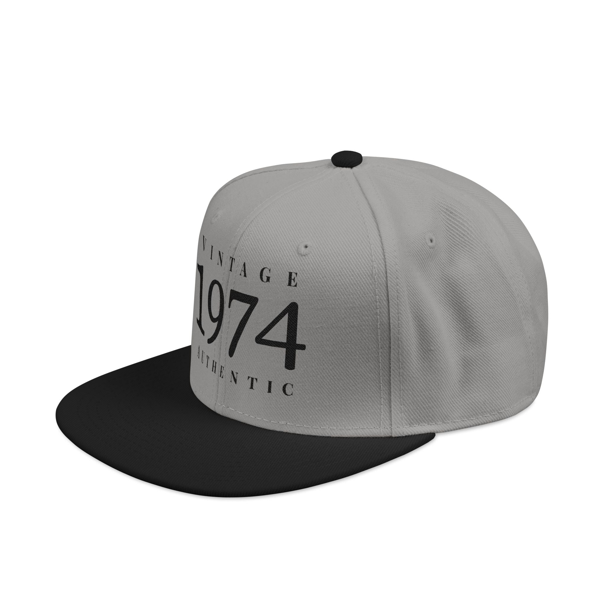 Personalize- 1974 Vintage Snapback Hat Embroidered Retro Athletic Baseball Cap - Creations by Chris and Carlos