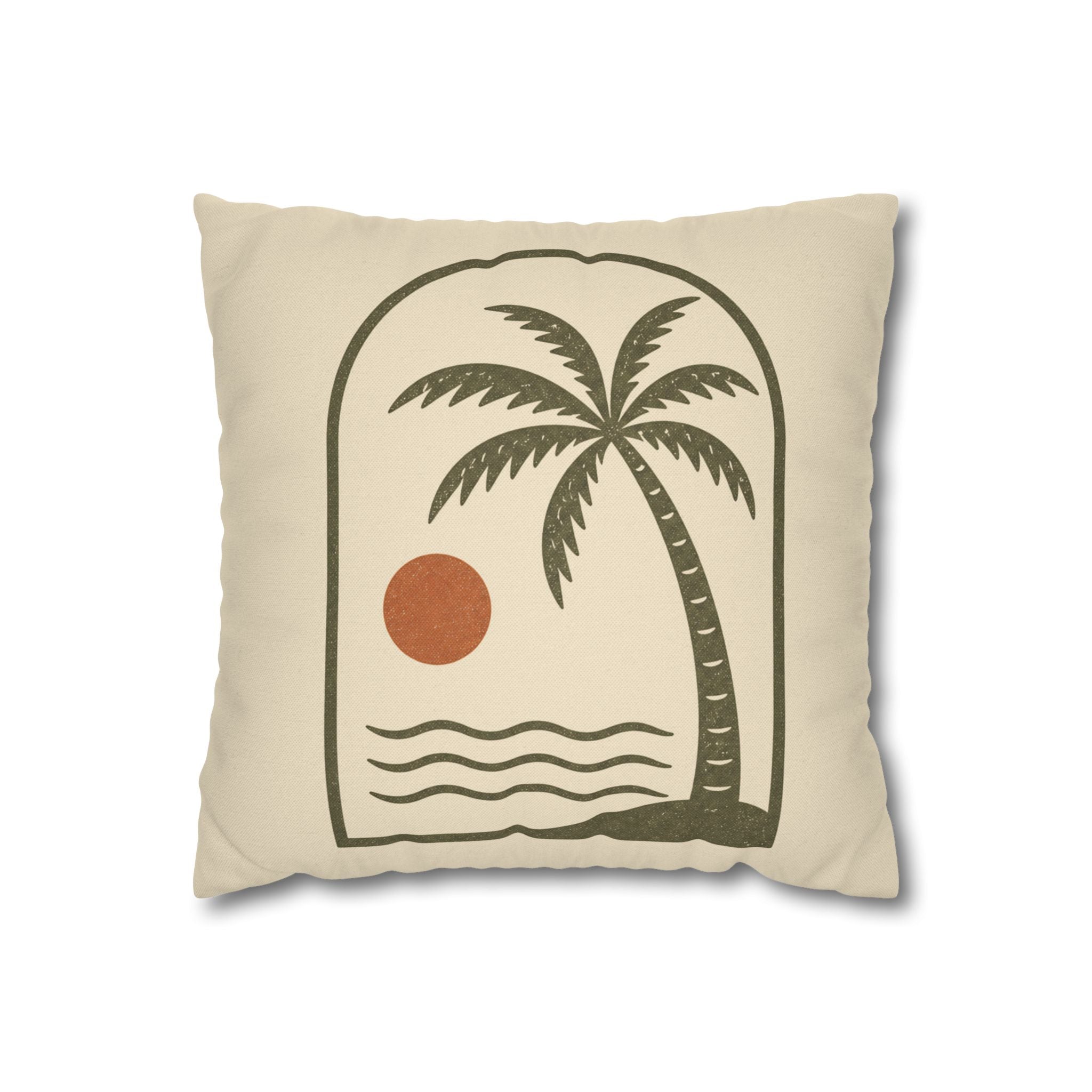 Retro Palm Tree Sunset Pillowcase - Creations by Chris and Carlos