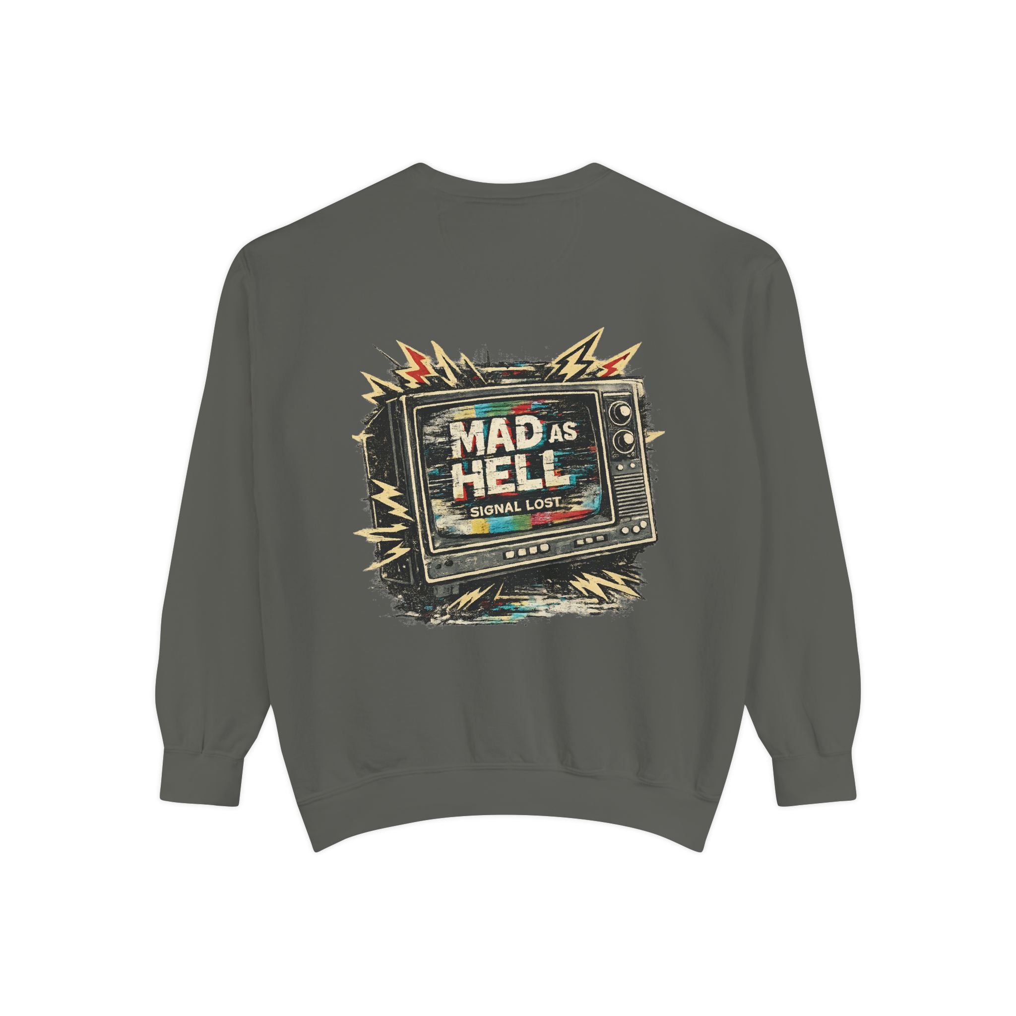 Mad As Hell TV Network Sweatshirt — Vintage Protest Graphic Crewneck - Creations by Chris and Carlos
