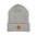 Embroidered Gold Coin Cuffed Beanie — Classic Knit Winter Hat - Creations by Chris and Carlos
