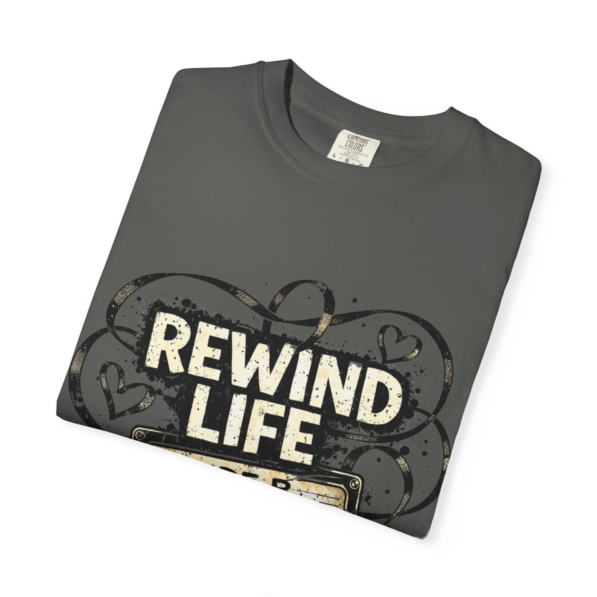 Rewind Life Cassette T-Shirt - Creations by Chris and Carlos