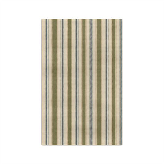 Green Stripe Microfiber Tea Towel — Farmhouse Kitchen Dish Cloth - Creations by Chris and Carlos