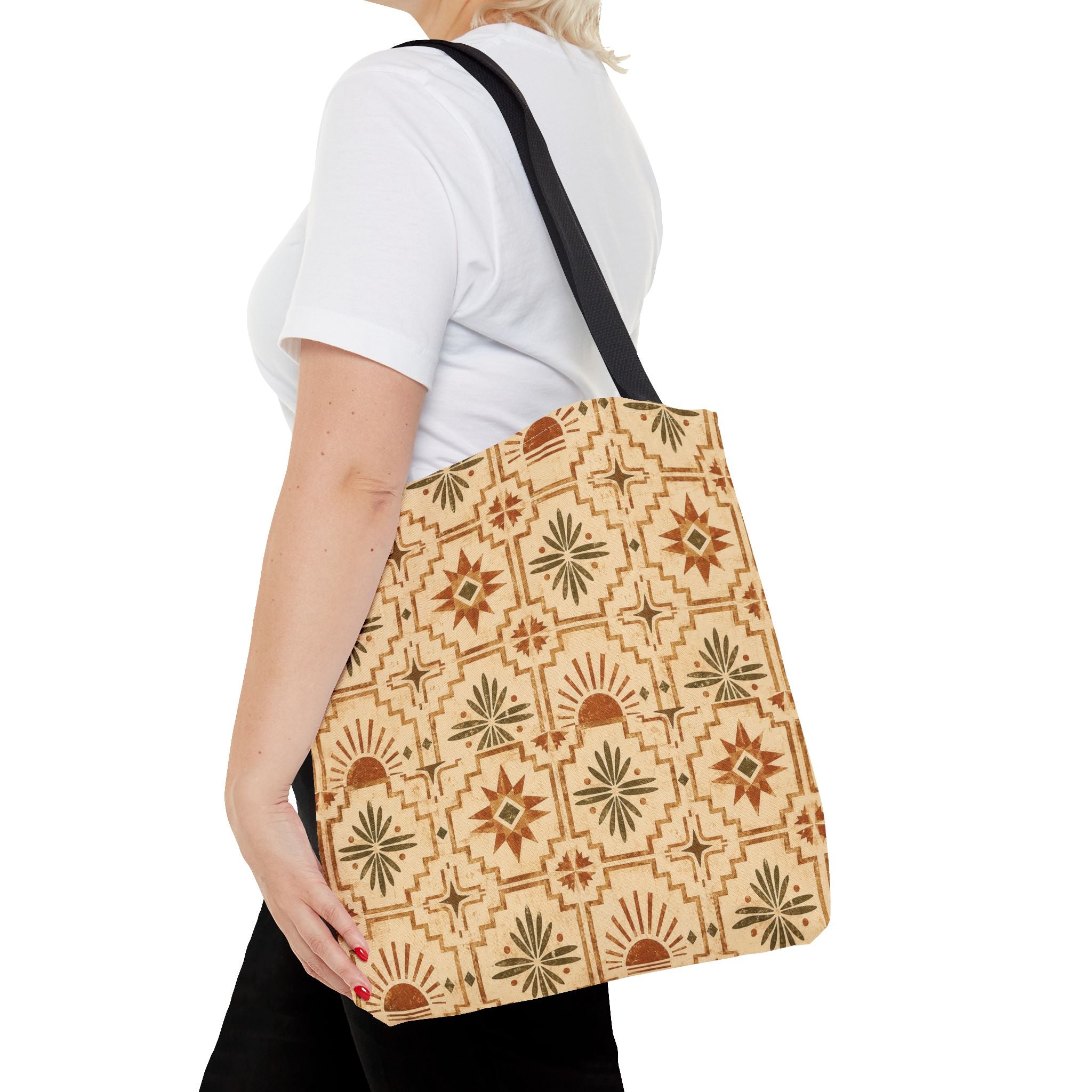 Southwest Geometric Tote Bag – Vintage Desert Pattern All-Over Print - Creations by Chris and Carlos