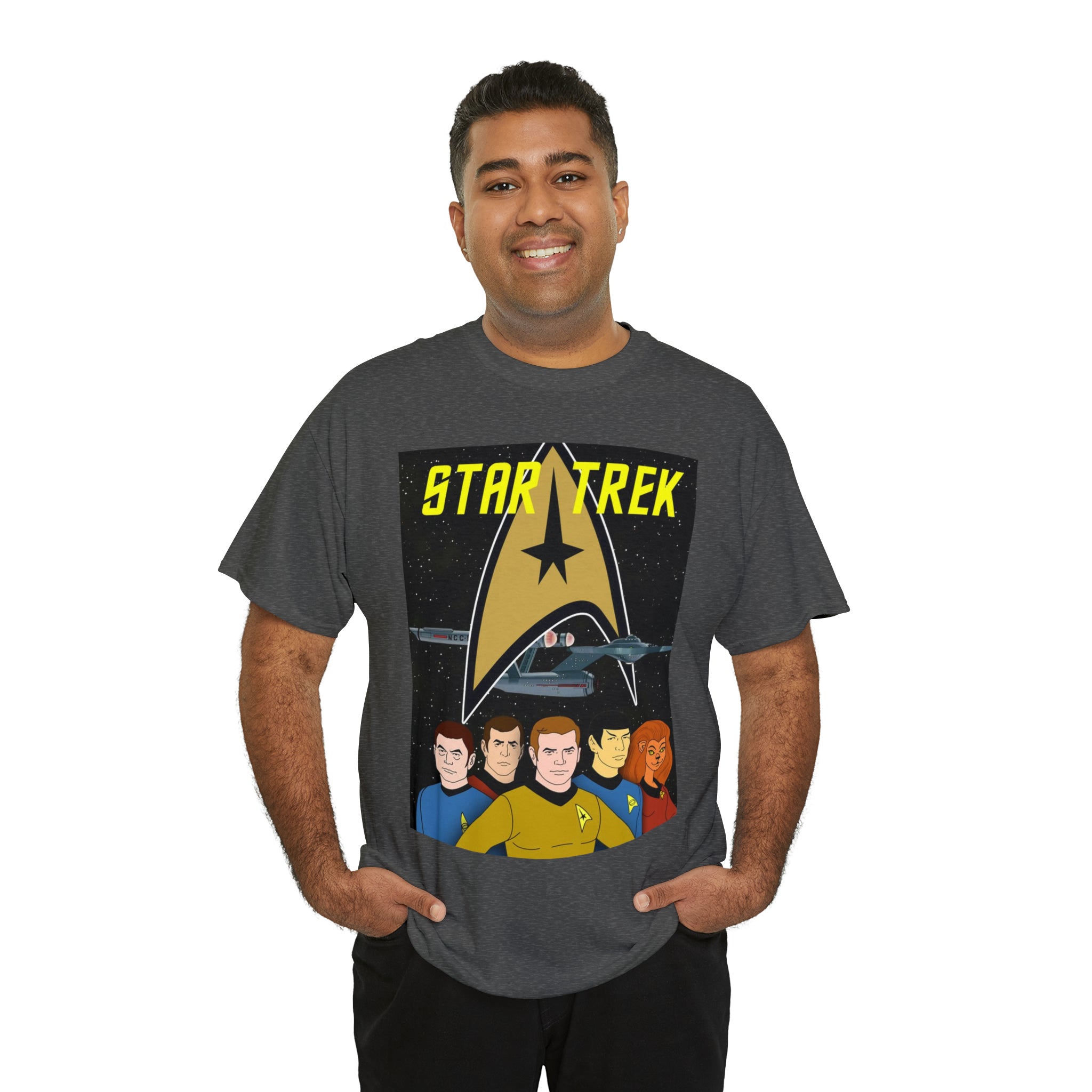 Star Trek Cartoon- Unisex Heavy Cotton T-Shirt - Creations by Chris and Carlos