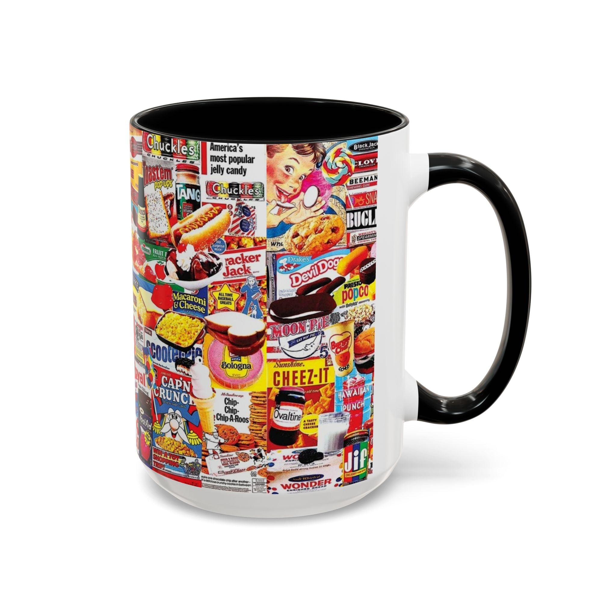 Vintage Snack Packaging Collage Coffee Mug (11/15oz) - Creations by Chris and Carlos