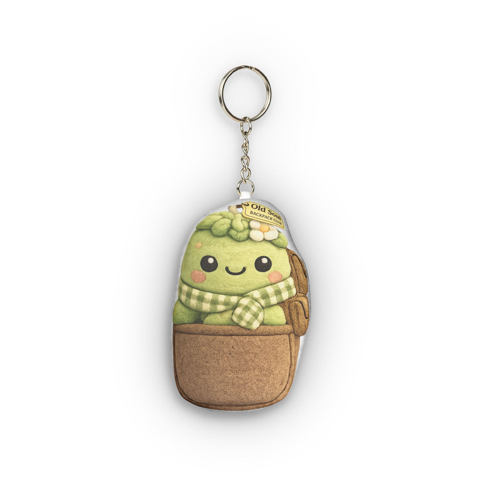 Kawaii Plant Sprout Mini Plush Keychain — Cute Green Sprout in Cozy Pot