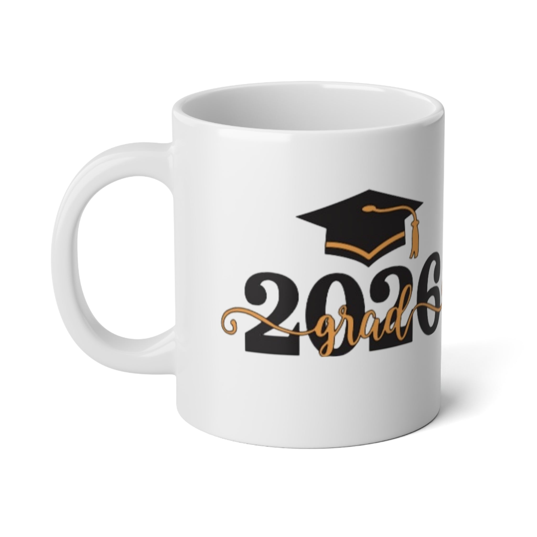2026 Graduation Jumbo Mug – 20oz Ceramic Coffee Cup with Graduation Cap Design - Creations by Chris and Carlos