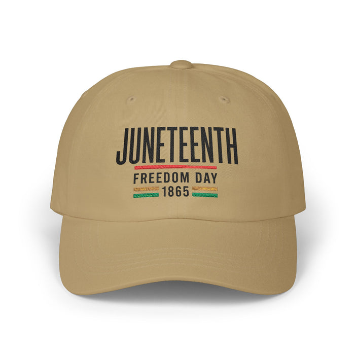 Juneteenth Freedom Day Dad Cap — "Juneteenth 1865" Embroidered Baseball Hat