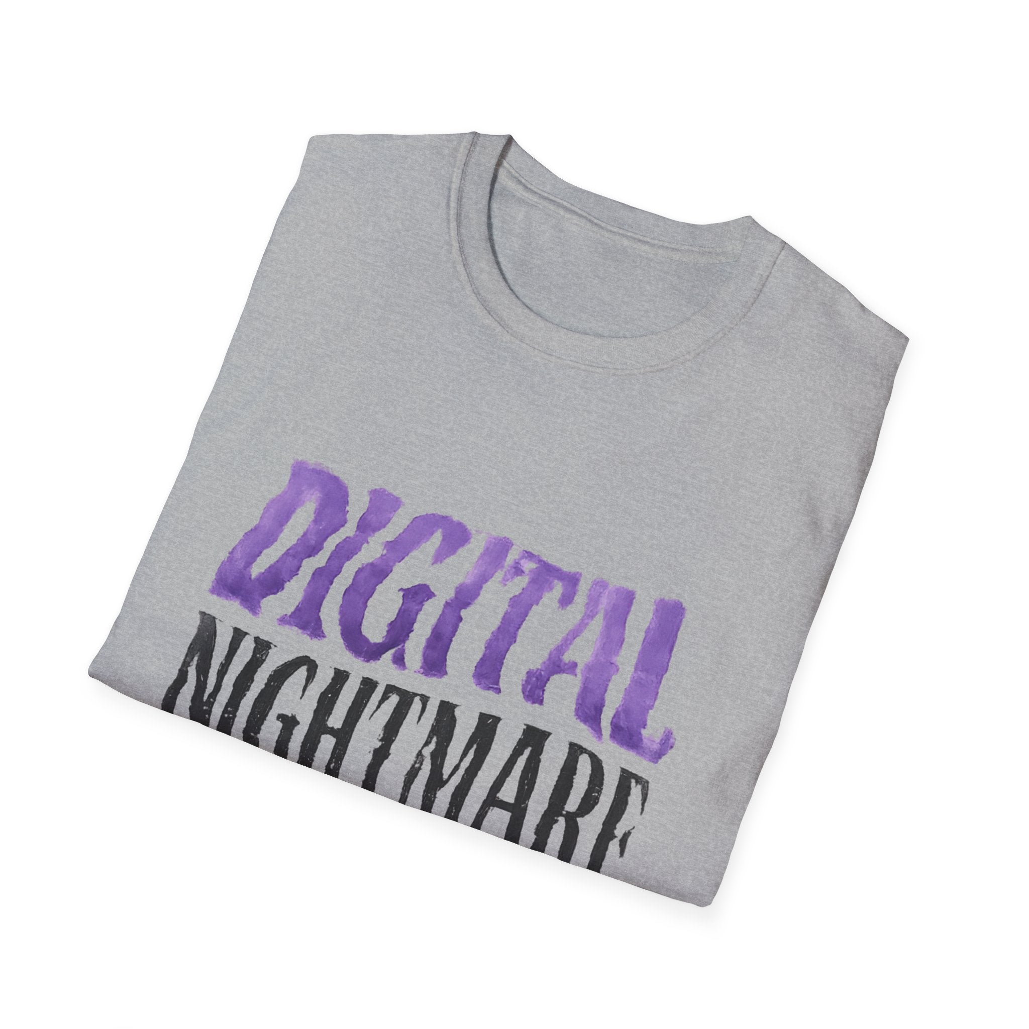 Digital Nightmare T-Shirt — Gothic Purple Graphic Tee - Creations by Chris and Carlos