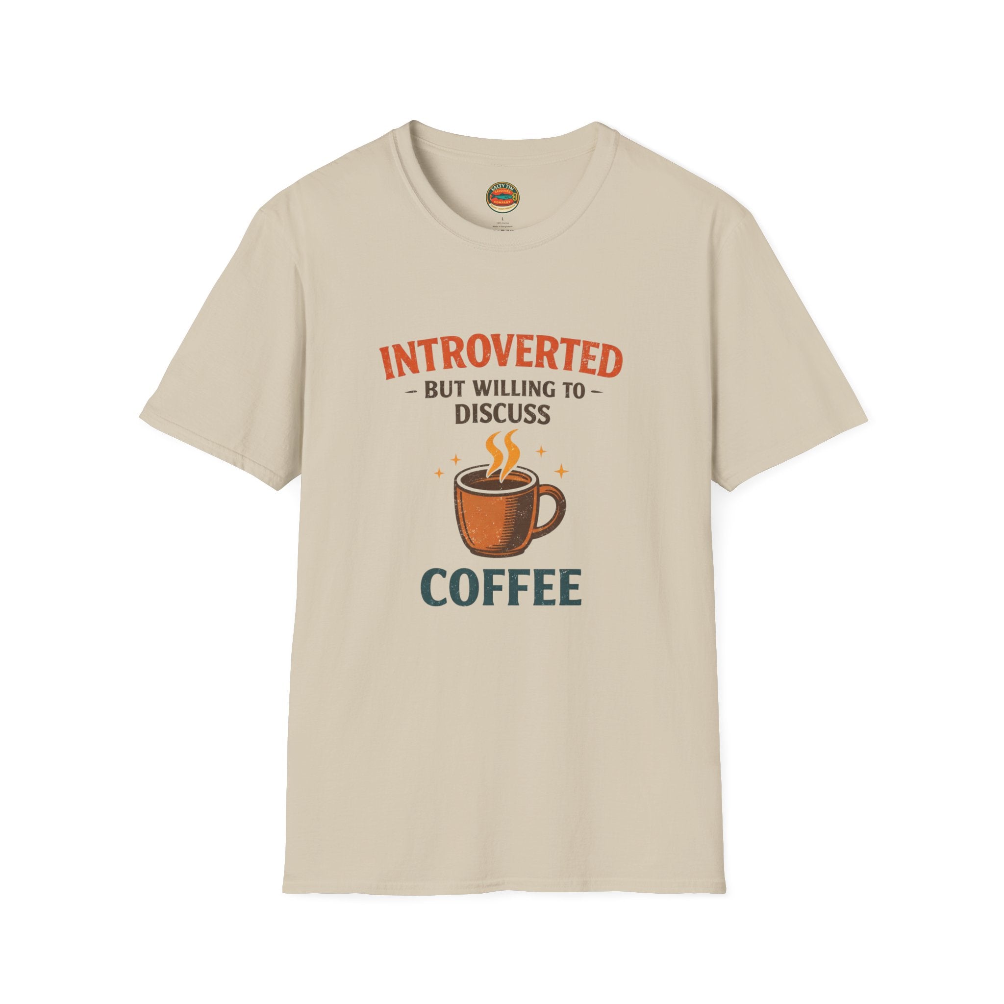 Introverted But Willing to Discuss Coffee T-Shirt - Creations by Chris and Carlos
