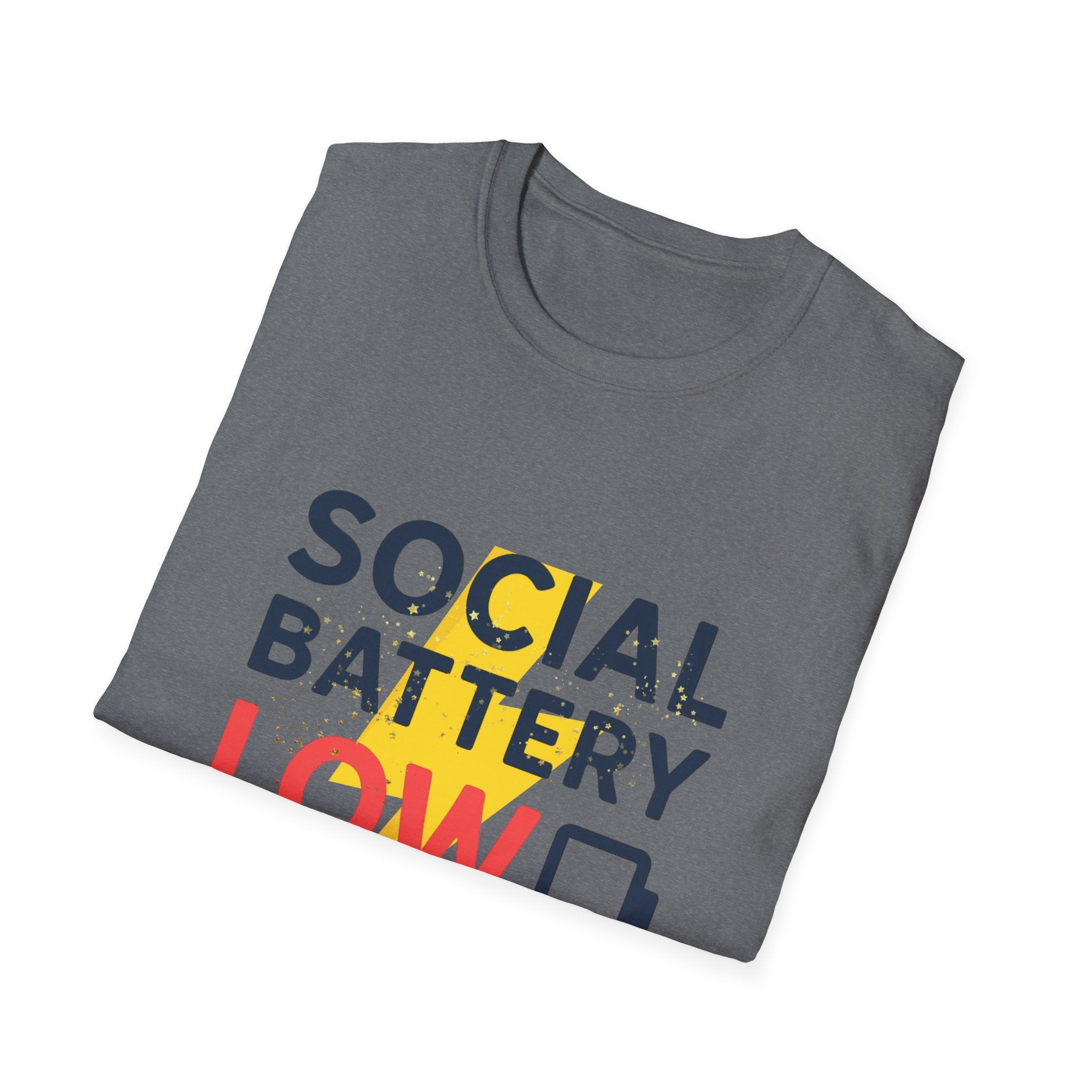 Social Battery Low T-Shirt — Funny Introvert Graphic Tee - Creations by Chris and Carlos
