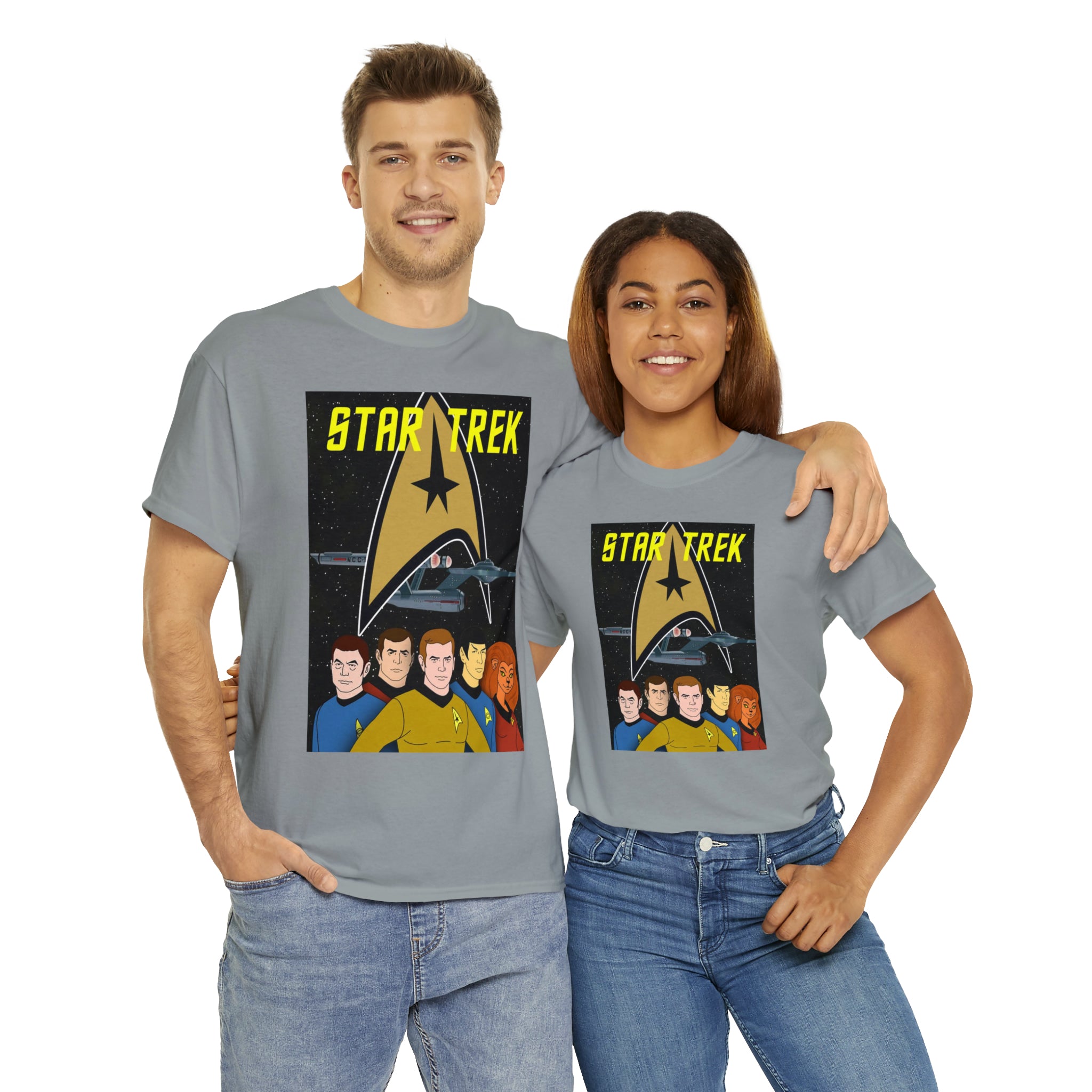 Star Trek Cartoon- Unisex Heavy Cotton T-Shirt - Creations by Chris and Carlos