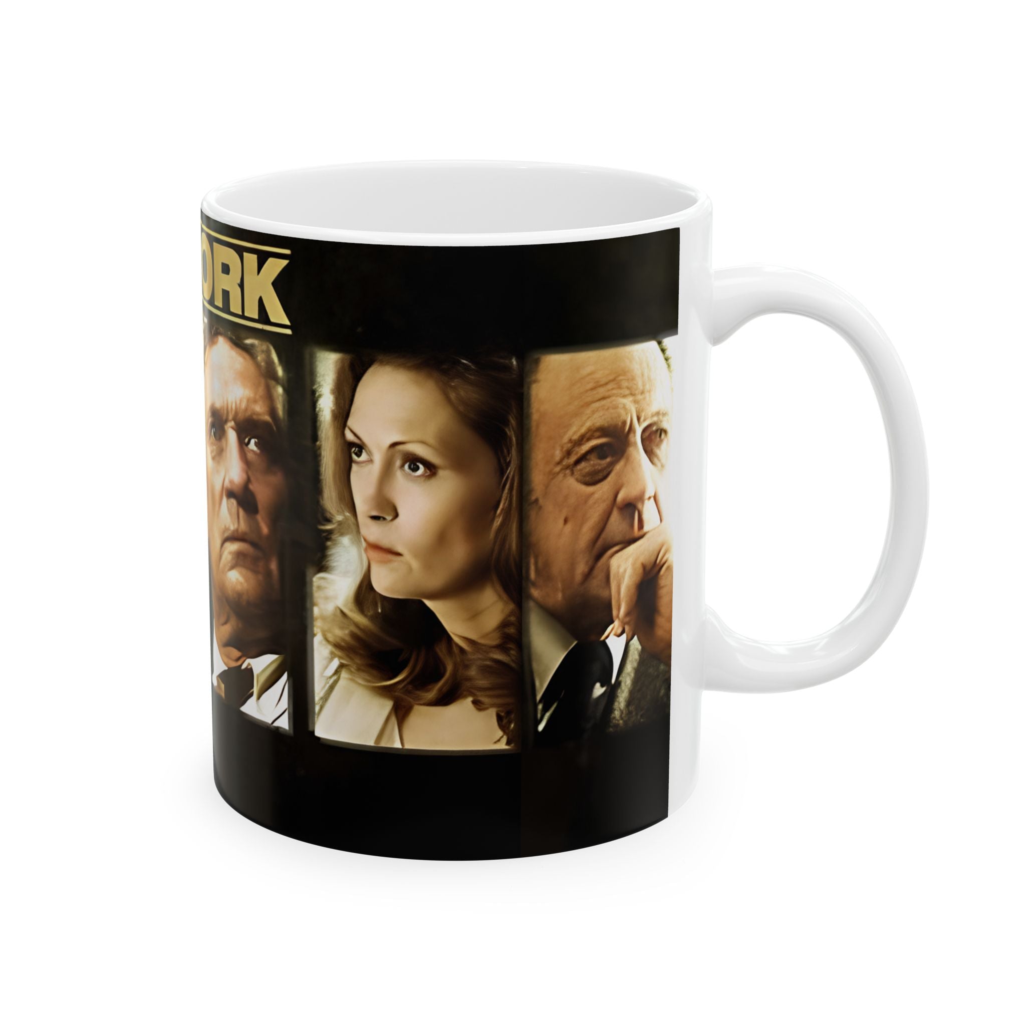 Network Movie Cast Ceramic Mug — Vintage Film Poster Coffee Cup (11oz/15oz) - Creations by Chris and Carlos