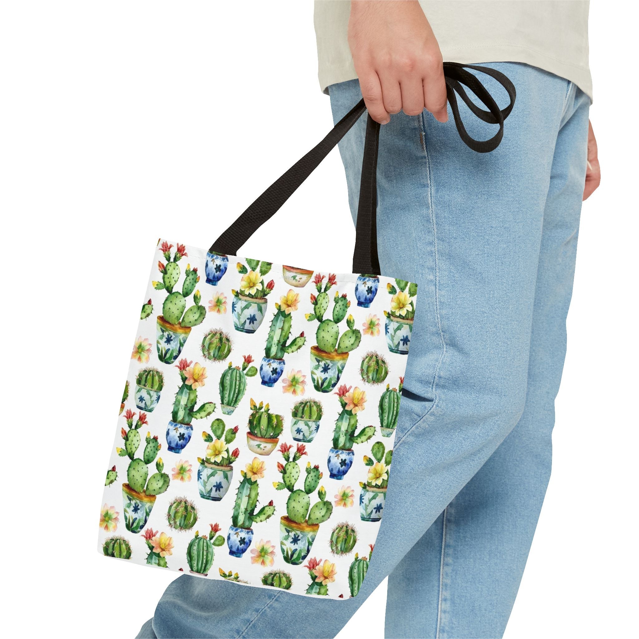 Sol y Alegría (Sun and Joy) Collection- Cactus Succulent Pattern Microfiber Blanket Soft Velveteen Throw for Home & Garden Lovers Cactus Watercolor Tote Bag – Floral Potted Succulent Pattern All-Over Print - Creations by Chris and Carlos