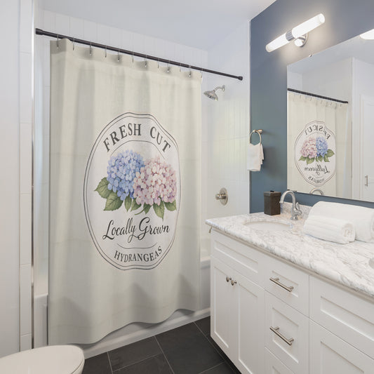 Hydrangea 'Fresh Cut Locally Grown' Shower Curtain - Creations by Chris and Carlos