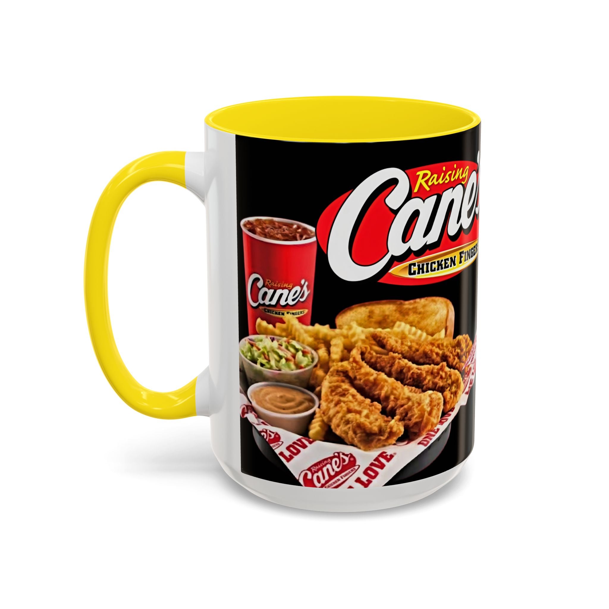 Raising Cane's Logo Coffee Mug – Chicken Fingers Fan Cup (11/15oz) - Creations by Chris and Carlos