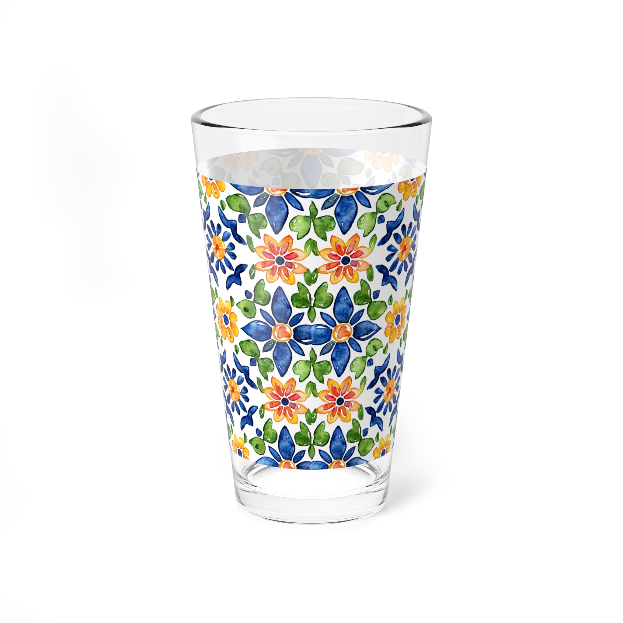 1Sol y Alegría (Sun and Joy) Collection- Cactus Succulent Pattern Microfiber Blanket Soft Velveteen Throw for Home & Garden Lovers6oz Floral Mosaic Mixing Glass — Colorful Blue & Yellow Patterned Bar Glass - Creations by Chris and Carlos