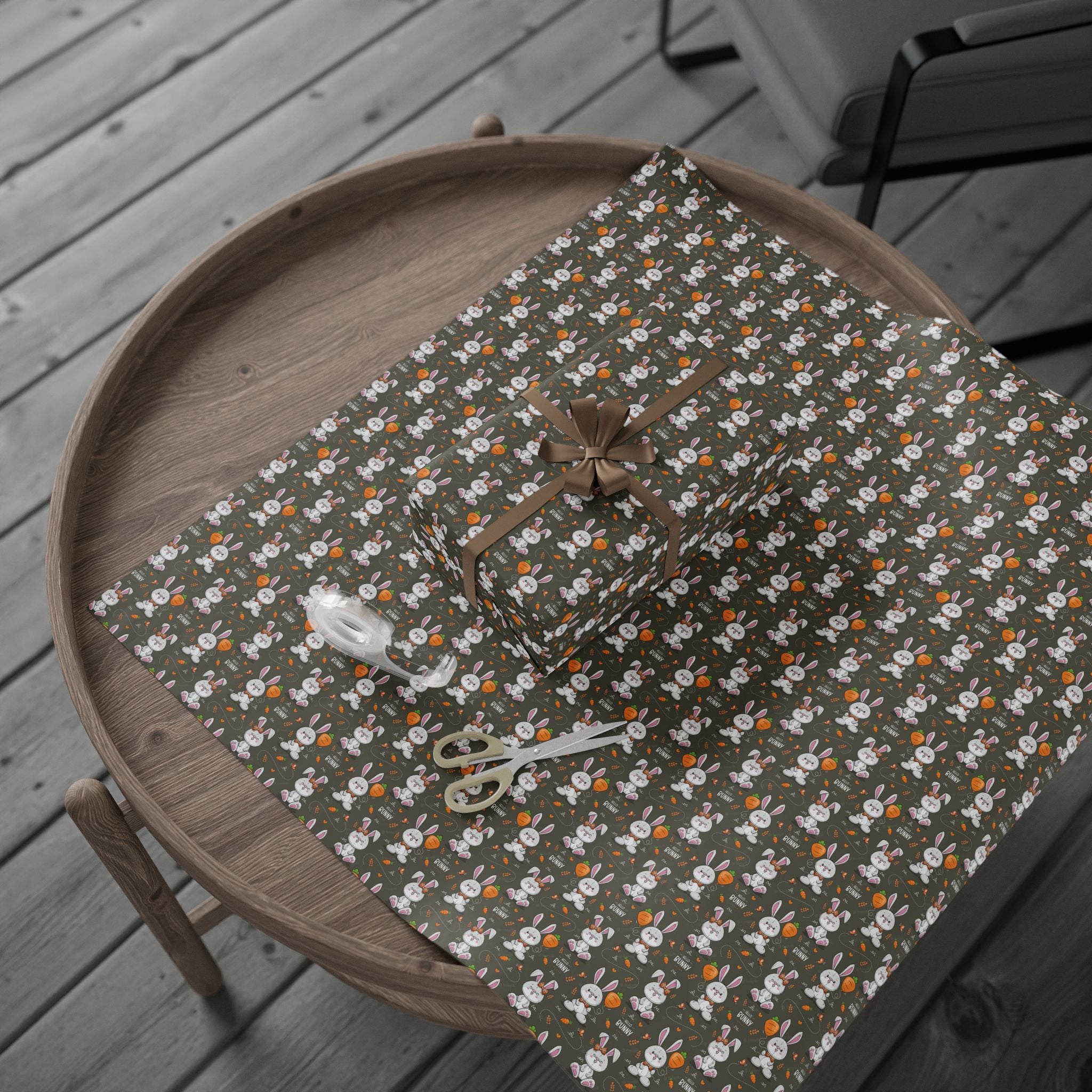 Bunny Pattern Wrapping Paper Roll — Cute Easter Gift Wrap - Creations by Chris and Carlos