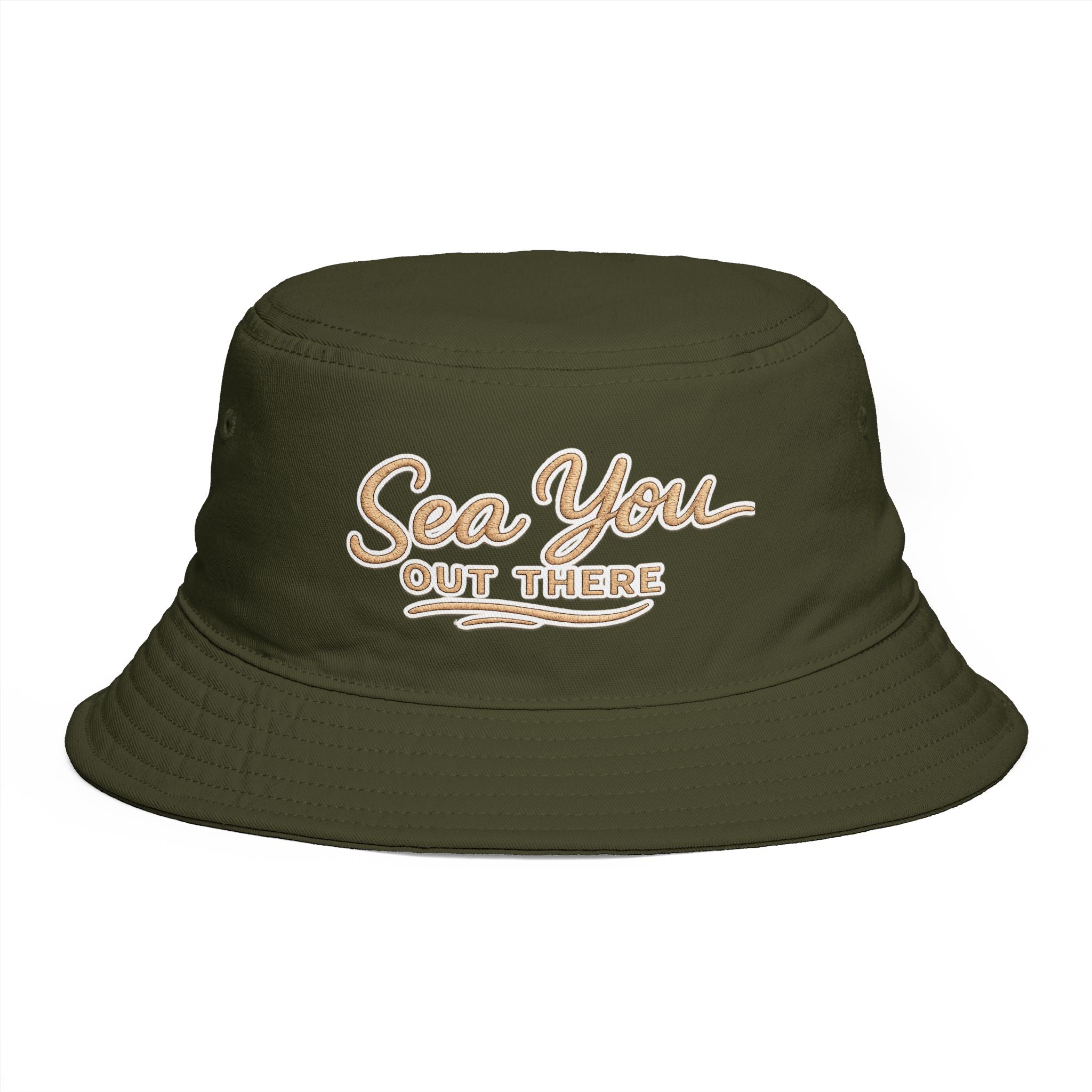 Sea You Out There Bucket Hat — Retro Coastal Embroidered Sun Hat - Creations by Chris and Carlos