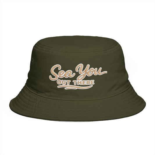 Sea You Out There Bucket Hat — Retro Coastal Embroidered Sun Hat - Creations by Chris and Carlos