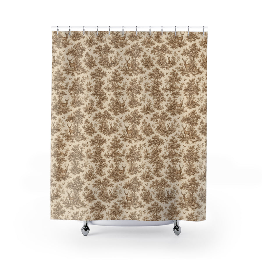 Woodland Toile Shower Curtain – Old Soul Harvest Hallow™ | Autumn Home