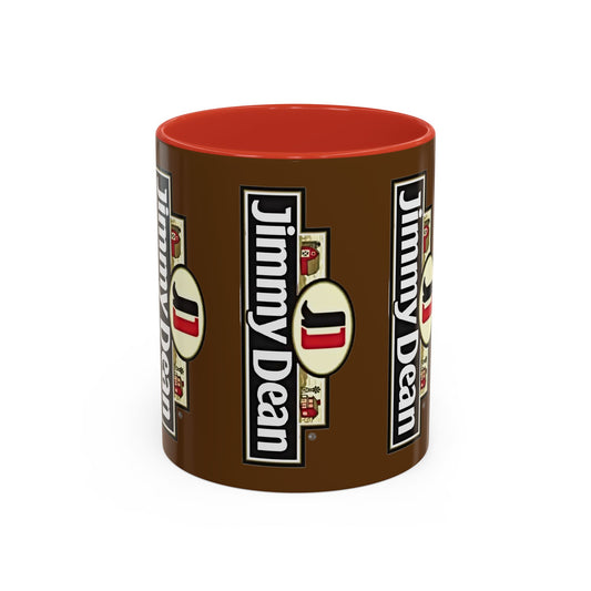 Jimmy Dean Logo Coffee Mug — Retro Breakfast Brand Accent Mug (11/15oz) - Creations by Chris and Carlos