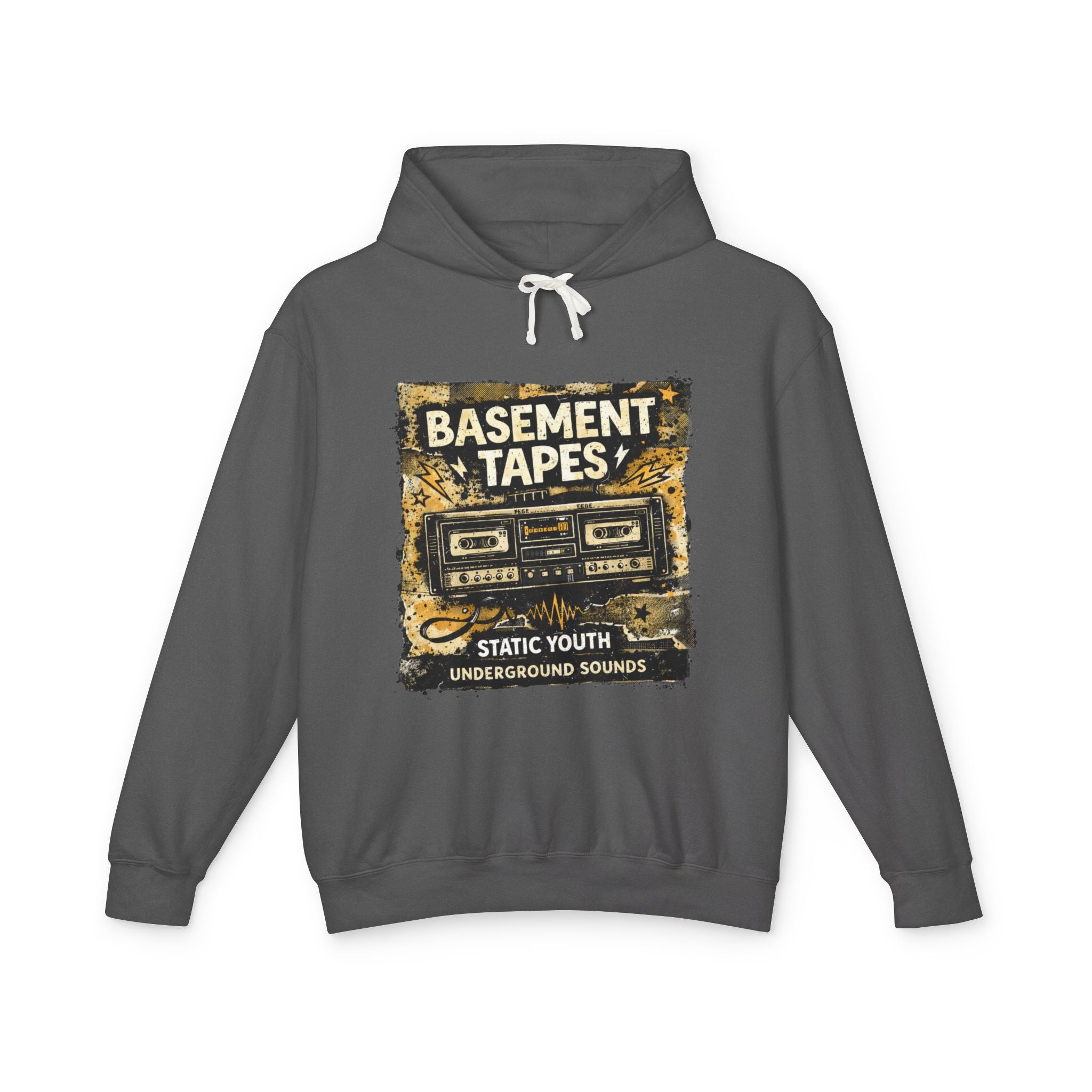 Basement Tapes Vintage Cassette Hoodie — Retro Music Streetwear - Creations by Chris and Carlos